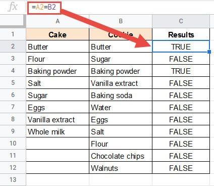Hướng dẫn cách so sánh hai cột trong Google Sheets
